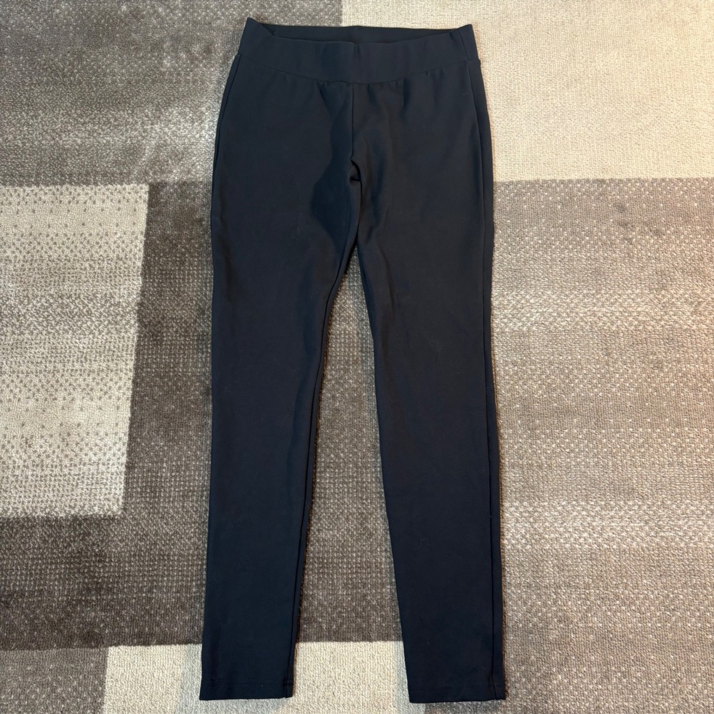 Lilly Pulitzer Womens Black High Rise Slim Fit Ponte Legging Pants Size Medium